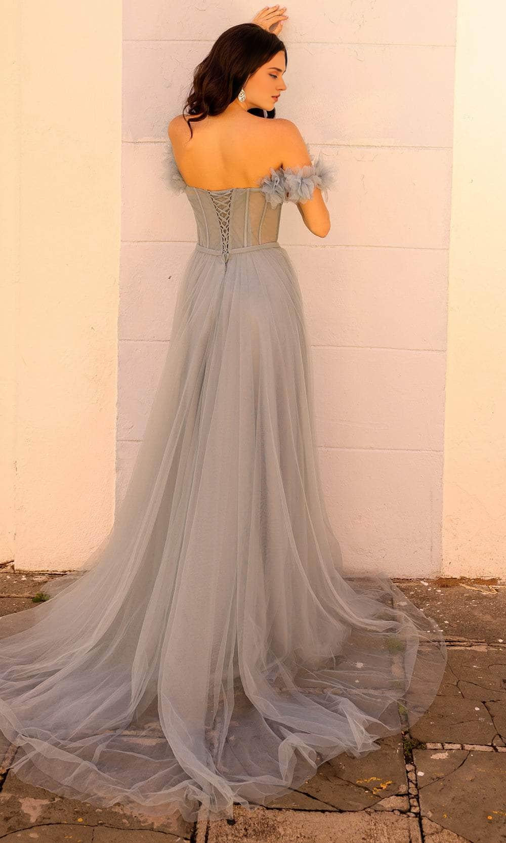 Weitese Formal Women's Dresses Sheer Off-Shoulder Corset Prom Gown Sleeveless A-line Backless Floor Length Prom Dress Prom Dresses Stores